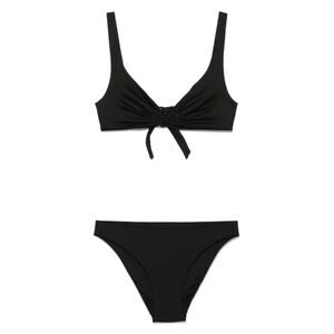 FISICO Women's Ribbed Scoop Neck High-Cut One-Piece Swimsuit Women BLACK